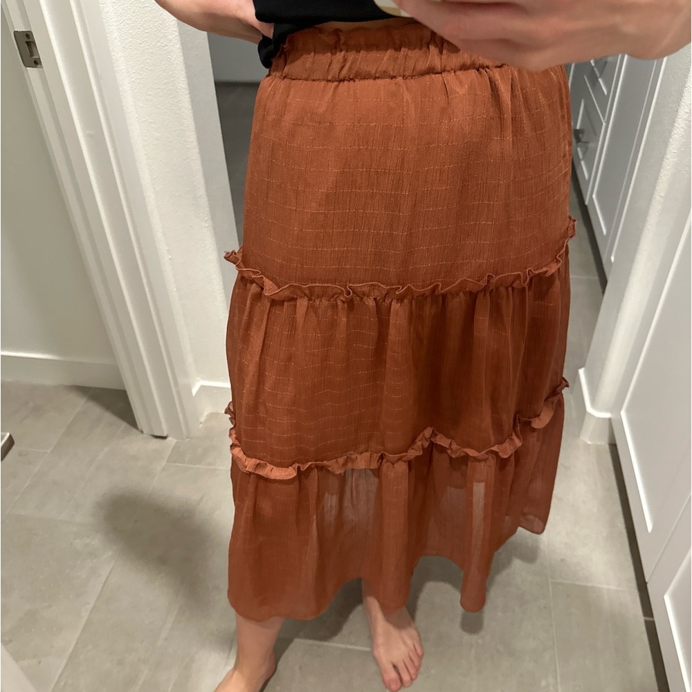 Ruffle Maxi Skirt BOHO - Picture 5 of 6